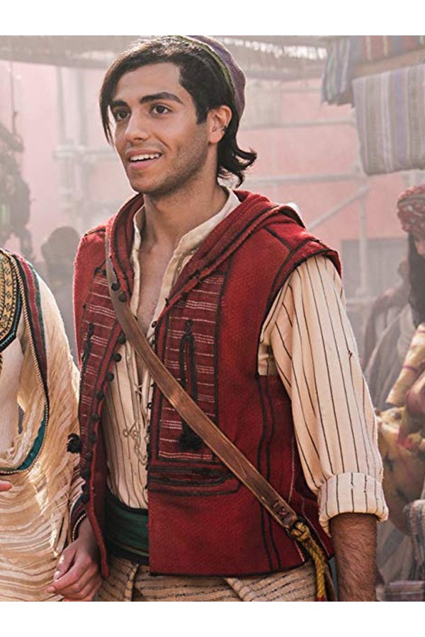 Aladdin Mena Massoud Red Wool Vest Aladdin Mena Massoud Red Wool Vest