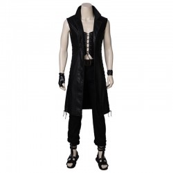 Devil May Cry 5 V Black Leather Trench Coat