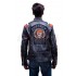Retro 3 Vintage Cafe Racer Distressed Embroidered Leather Jacket