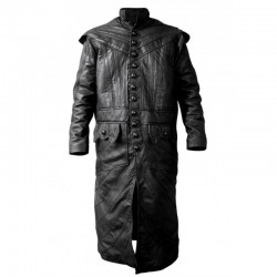 Black Sails Captain Flint Black Trench Leather Coat