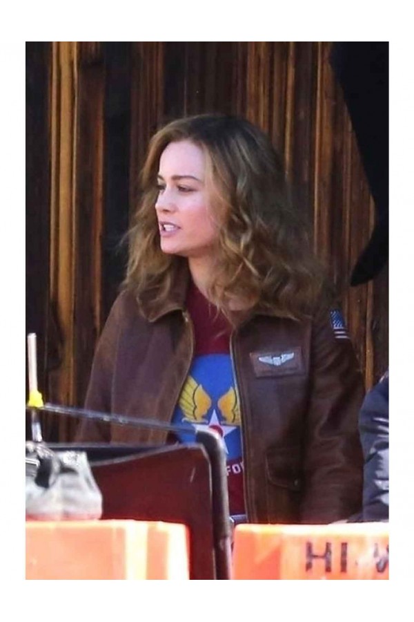 Captain Marvel Carol Danvers Bomber Leather Jacket