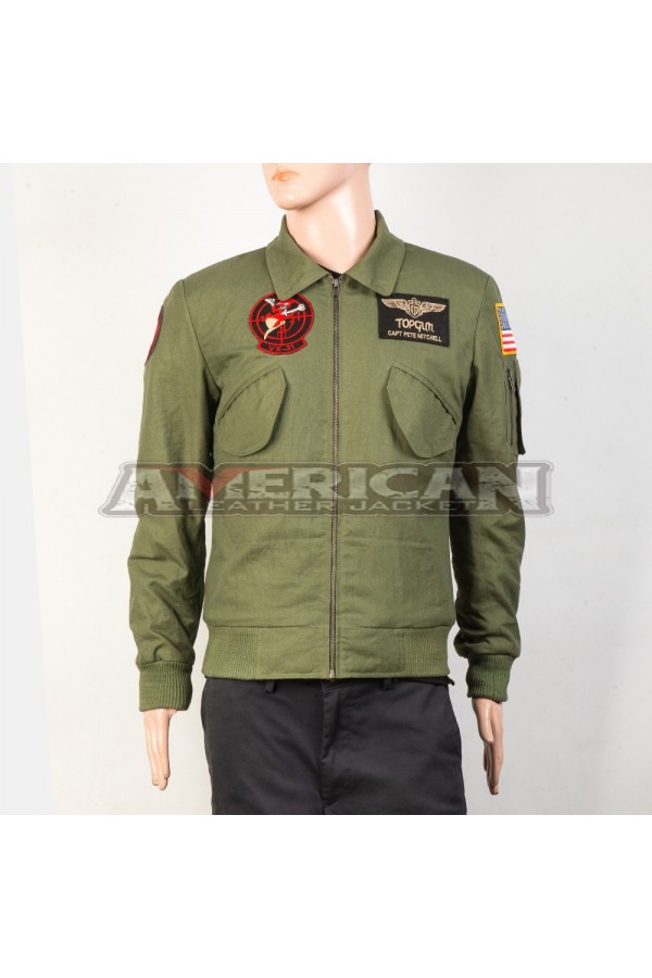 Details about   MENS REAL COTTON GREEN TOM CRUISE US ARMY JET FIGHTER AVIATOR JACKET TOPGUN PAK 