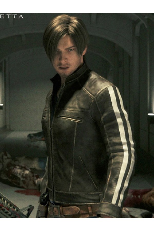 Leon Kennedy Resident Evil Vendetta Leather Jacket