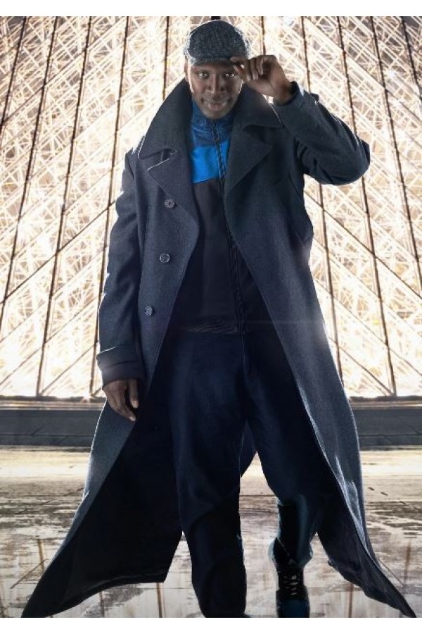 Lupin Omar Sy Trench Wool Coat