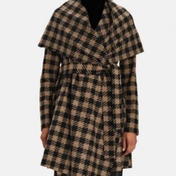 The Equalizer 2021 Melody Chu Houndstooth Coat