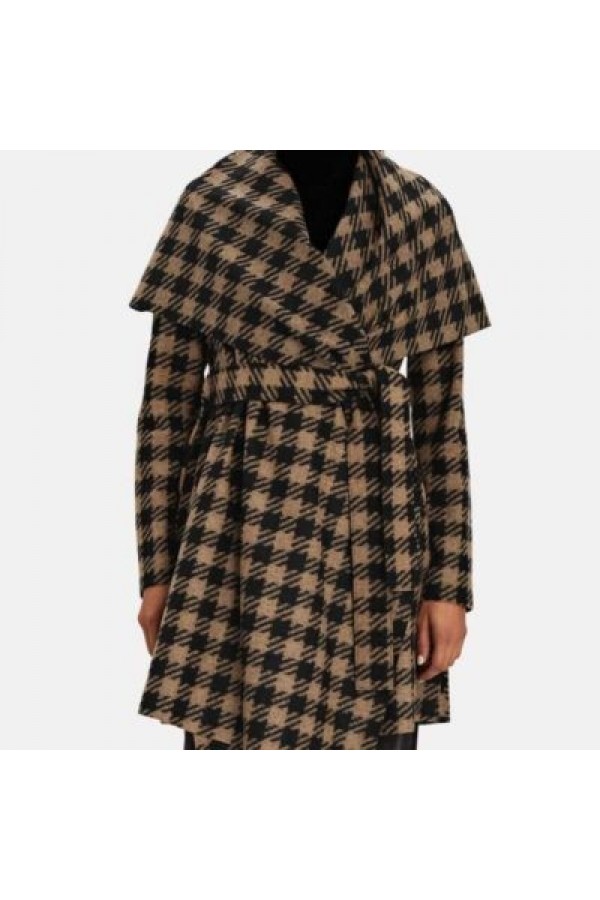 The Equalizer 2021 Melody Chu Houndstooth Coat