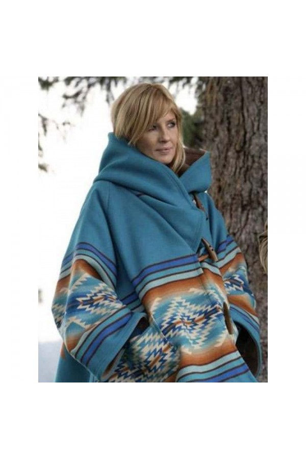 Kelly Reilly Yellowstone Season 3 Beth Dutton Blue Coat