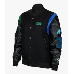 Aleali May Air Jordan Black Varsity Jacket