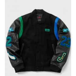 Aleali May Air Jordan Black Varsity Jacket
