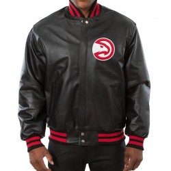 Atlanta Hawks Black Varsity Jacket