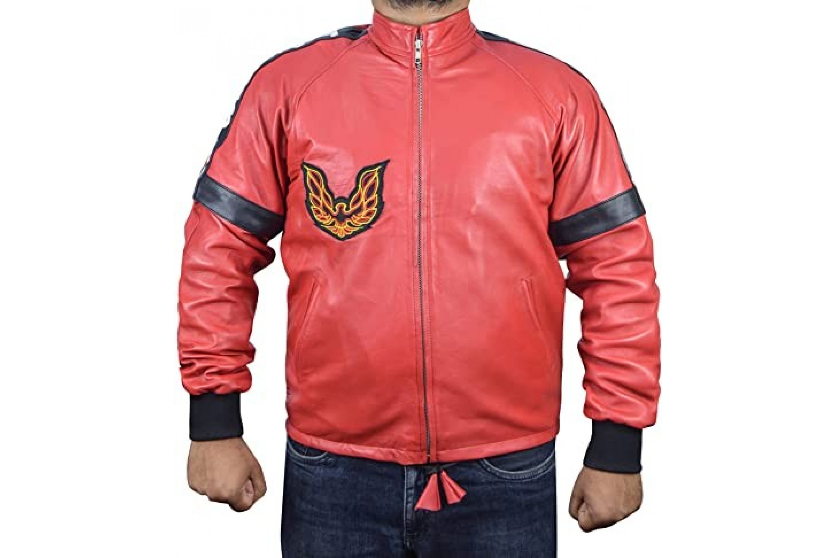 SP Men's Burt Reynolds Smokey And The Bandit Style Red Leather Motorcycle Jacket – BNWT