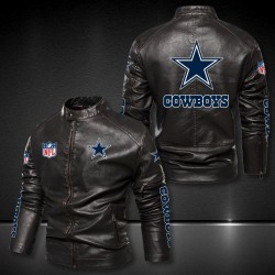 Dallas Cowboys Leather Jacket For Motorcycle Fans