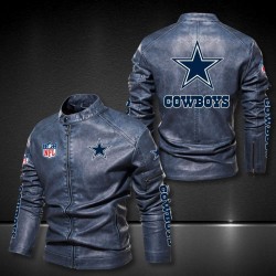 Dallas Cowboys Leather Jacket For Motorcycle Fans