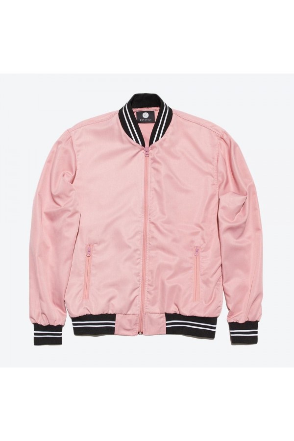 Mens Karamo’s Dusty Rose Pink Bomber Jacket