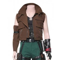 Final Fantasy Barret Wallace Brown Leather Vest
