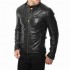 Halloween Black Wings Printed Leather Jacket