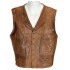 John Wayne Brown Leather Vest