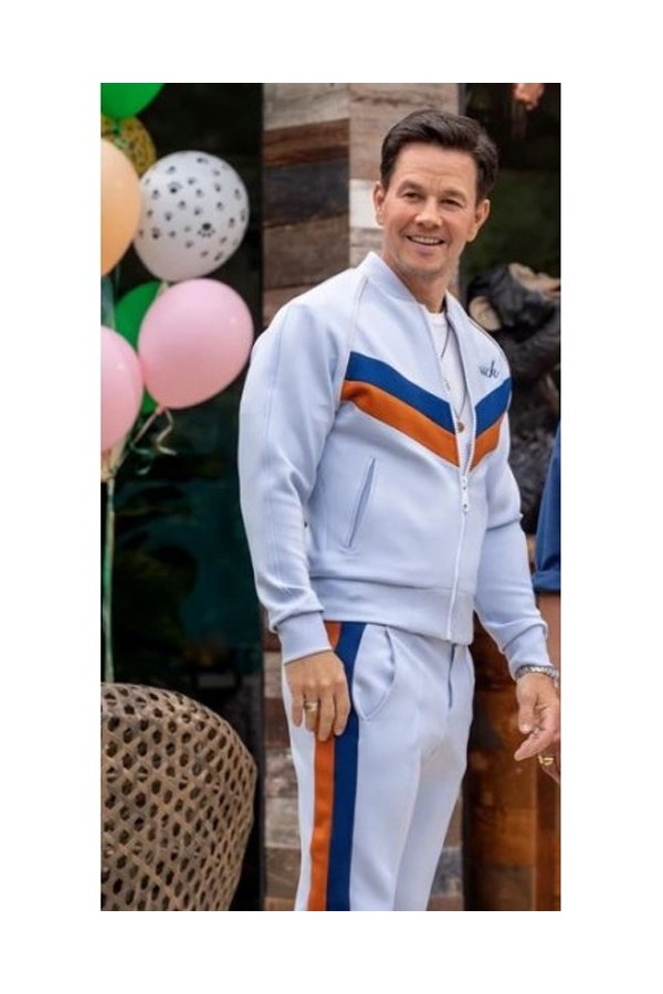 Me Time 2022 Mark Wahlberg White Tracksuit