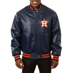 Mens Astros Leather Jacket
