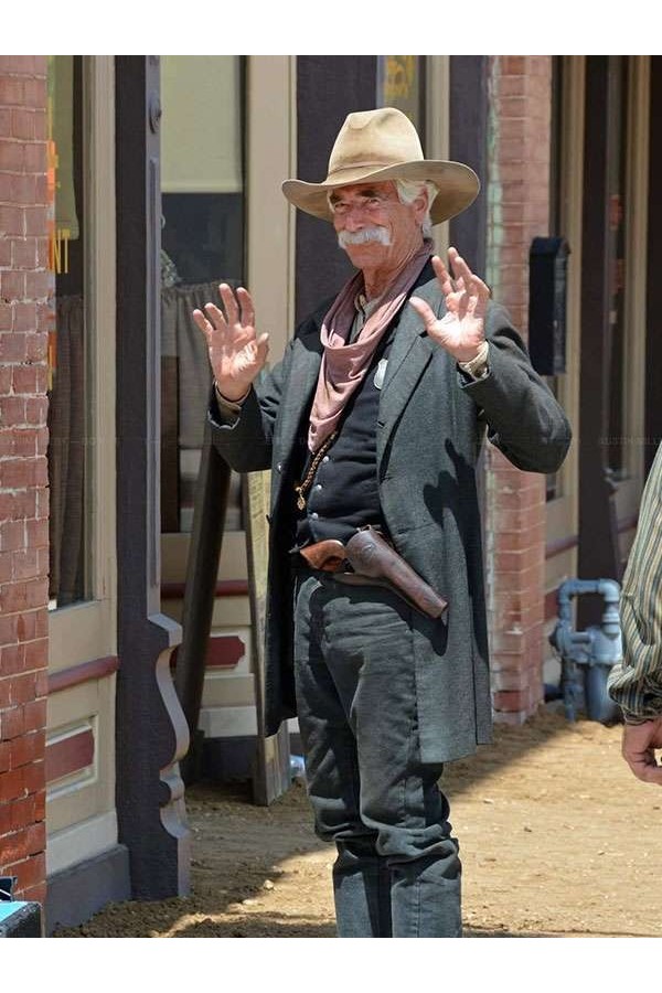 Sam Elliott Yellowstone 1883 Shea Brennan Black Trench Coat Sam Elliott Yellowstone 1883 Shea Brennan Black Trench Coat