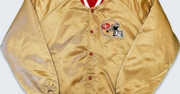1960s FORTY NINERS ジャケット イエロー/レッド Vintage Chalk Line San Francisco 49ers Gold Forty Niners