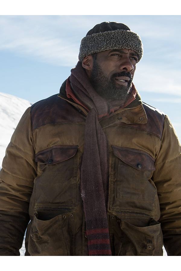 The Mountain Between Us Idris Elba Brown Leather Jacket