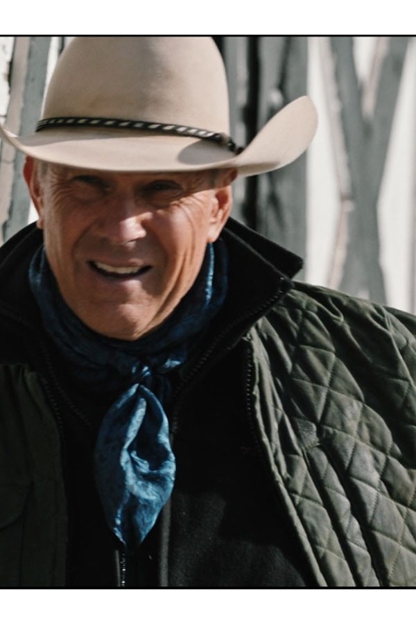Kevin Costner Yellowstone Season 4 John Dutton Green Quilted Jacket