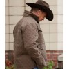 Kevin Costner Yellowstone Season 4 John Dutton Brown Quilted Jacket