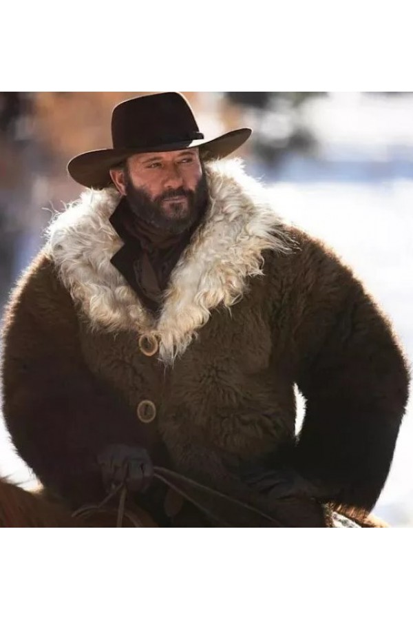 Tim McGraw Yellowstone 1883 James Dutton Brown Fur Coat