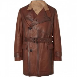 Ralph Fiennes The King’s Man Brown Leather Duke of Oxford Jacket