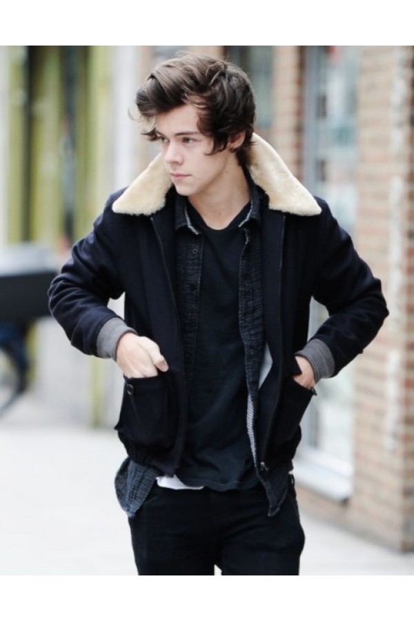 Harry Styles Black Leather Jacket