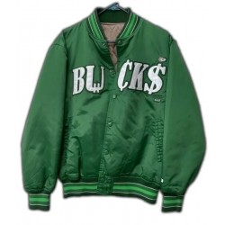 10 Deep Bucks Green Letterman Varsity Satin Jacket