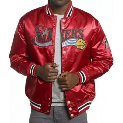 76ers College Red Jacket