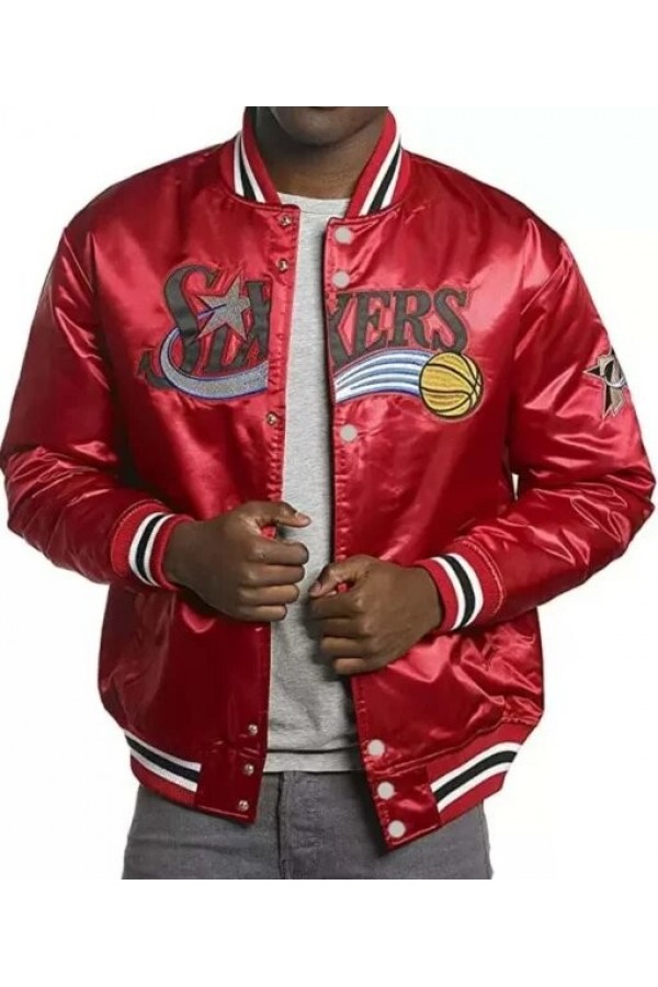 76ers College Red Jacket