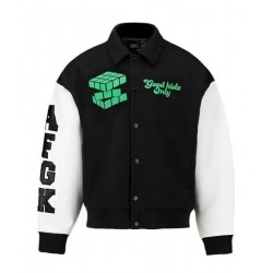 A Few Good Kids Rubix Black and White Bomber Varsity Jacket