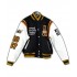Alabama State University Letterman Black And White Bomber Jacket