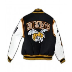 Alabama State University Letterman Black And White Bomber Jacket