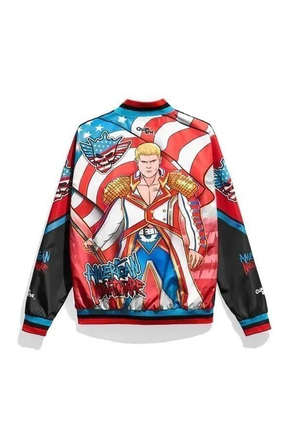 American Nightmare Fanimation Black Satin Jacket