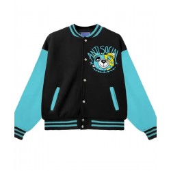 Anti Social Head Ber Blue Varsity Jacket
