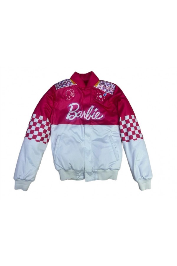 Barbie Pink Checkered Racer Jacket