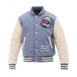 Billionaire Boys Club Light Blue Bomber Varsity Jacket