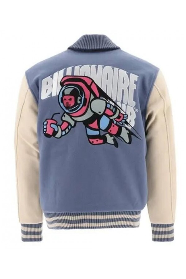 Billionaire Boys Club Light Blue Bomber Varsity Jacket