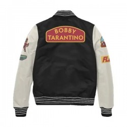 Bobby Tarantino Black and White Varsity Bomber Jacket