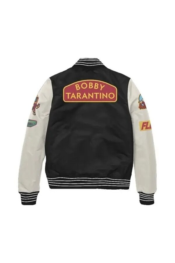 Bobby Tarantino Black and White Varsity Bomber Jacket