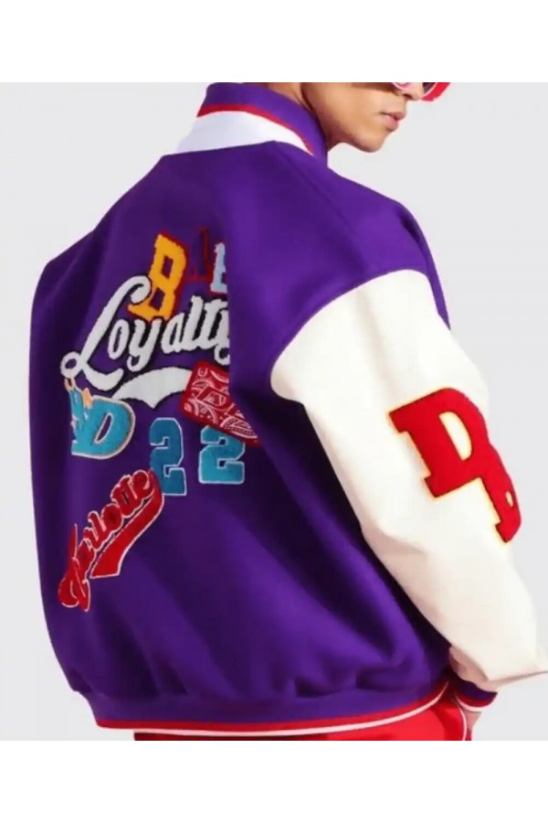 Dababy Purple Varsity Jacket