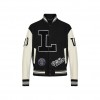 FW22 Louis Vuitton Black and White Varsity Bomber Jacket