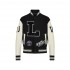 FW22 Louis Vuitton Black and White Varsity Bomber Jacket