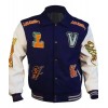 Frank Clark LV Purple Varsity Jacket