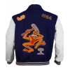 Frank Clark LV Purple Varsity Jacket