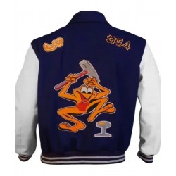 Frank Clark LV Purple Varsity Jacket